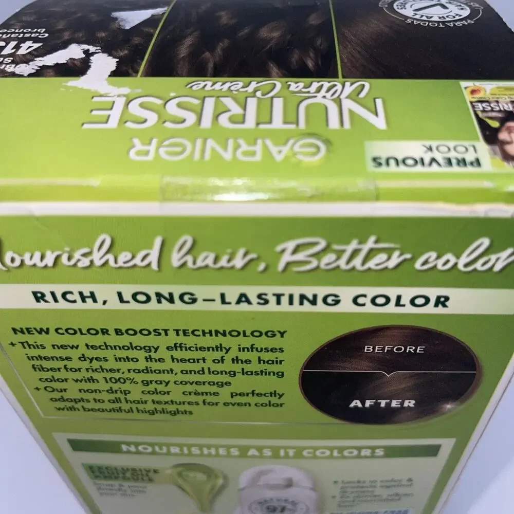 Garnier Nutrisse Ultra Creme Nourishing Permanent Hair Color 413 Bronze Brown